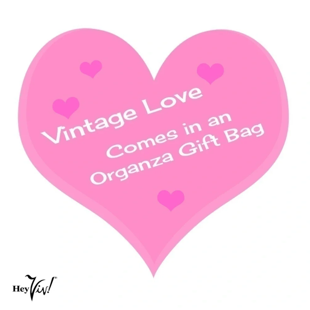 Vintage 50s Circle Pin - Classic Heart Shape Pin w Pearl Drop - Hey Viv